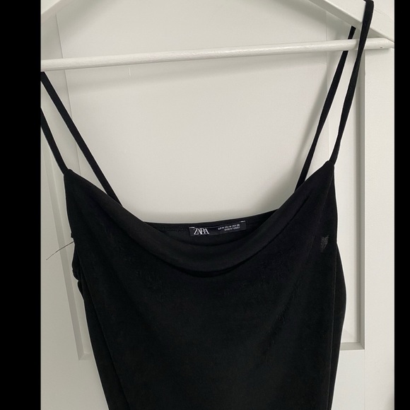 Zara Swoop Neck Bodysuit (black) - Picture 3 of 3